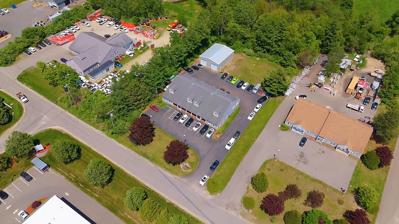 Aerial view of the Silver Arrow Service lot on Rebel Road in Hudson, NH